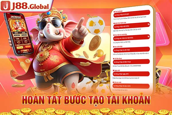 Hoàn tất bước tạo tài khoản